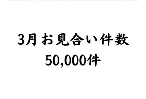 3月のお見合い件数【50,000件】！？